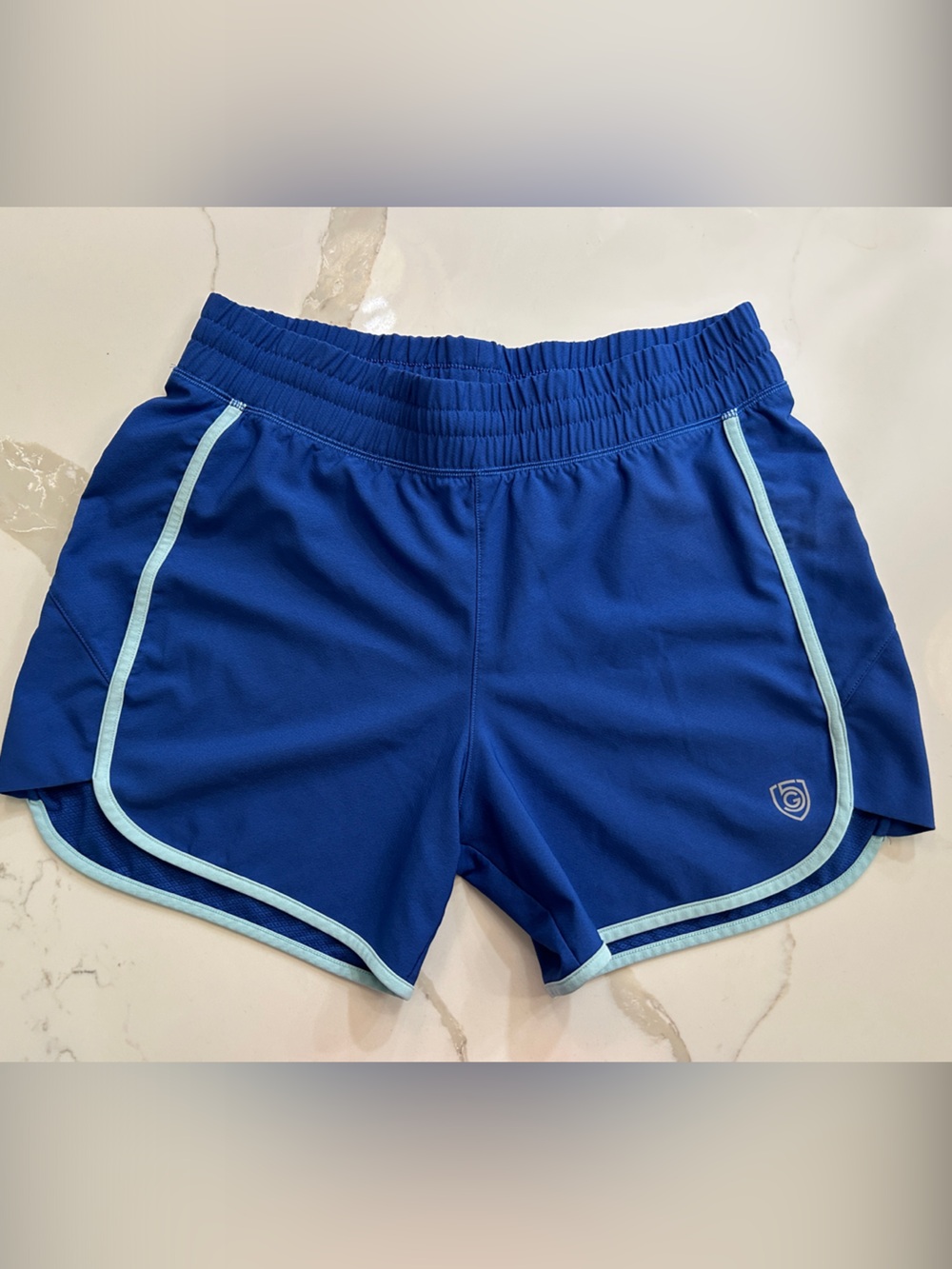 Women's Royal Blue Soccer / Athletic Shorts with Light Blue Trim